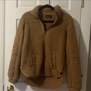 Abercrombie & Fitch Tan Sherpa Jacket